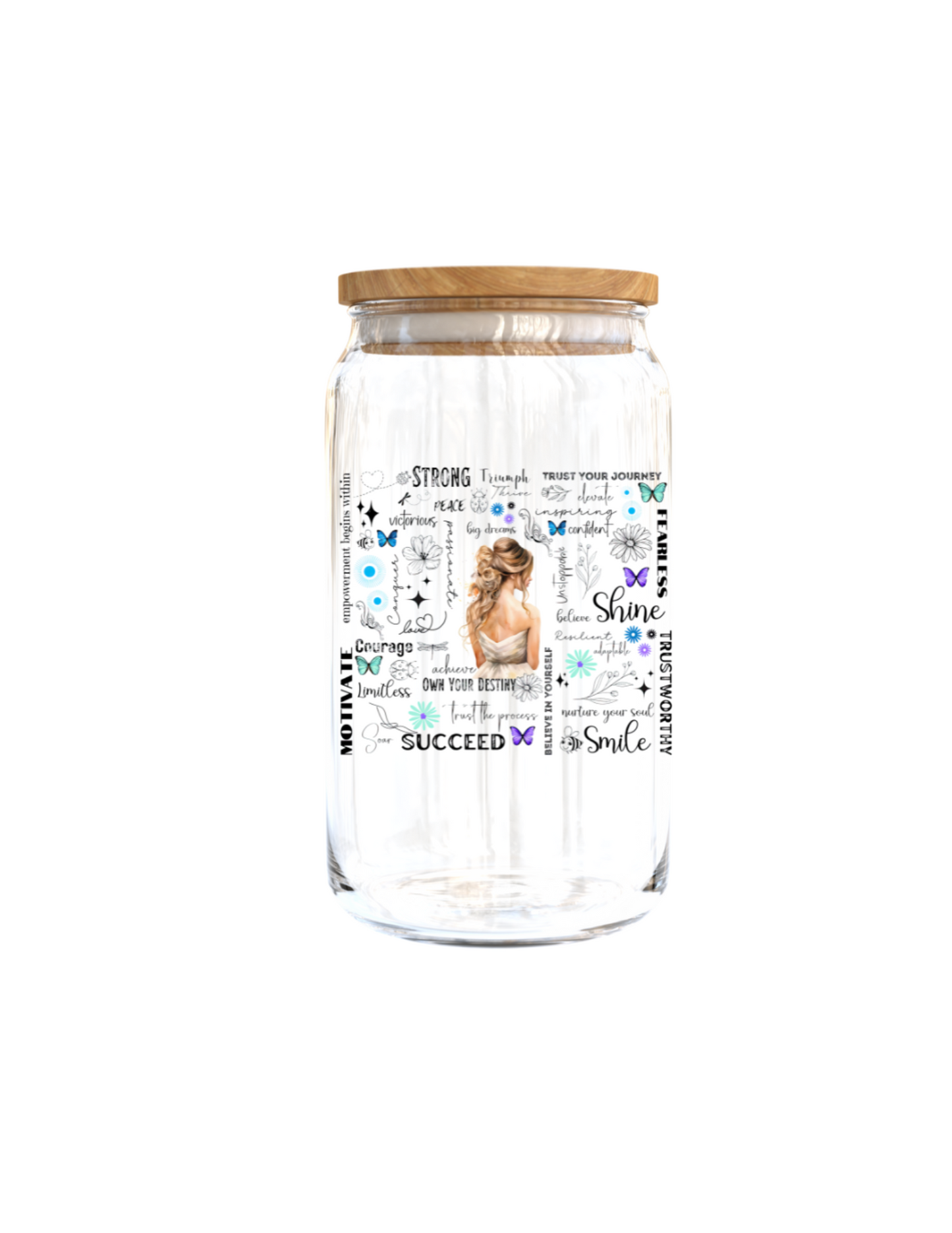 Affirmation Caucasian Woman   -Journal UV DTF DECAL