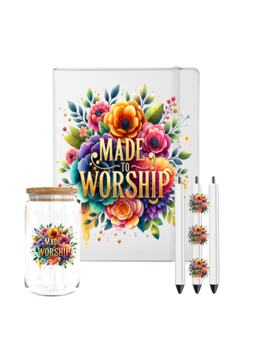Made to worship (Christian related) -Journal UV DTF DECAL