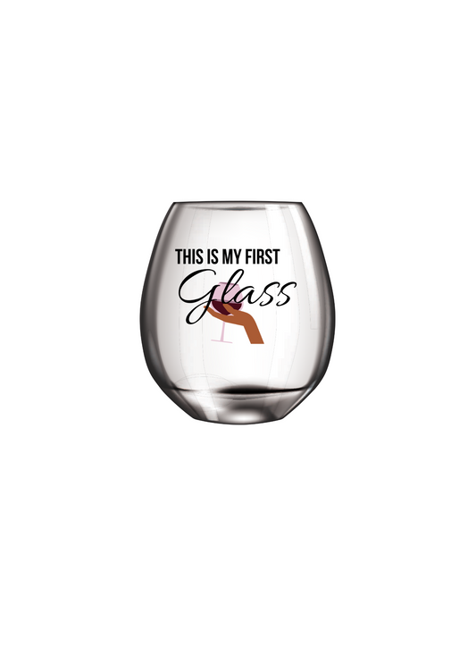This is my first glass - UV DTF DECAL-can also be applied on Wine glasses
