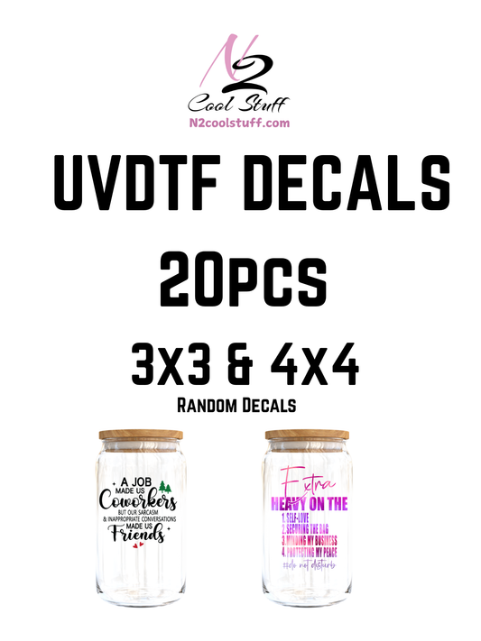 20 PCS CLOSE OUT BUNDLE UV DTF DECAL