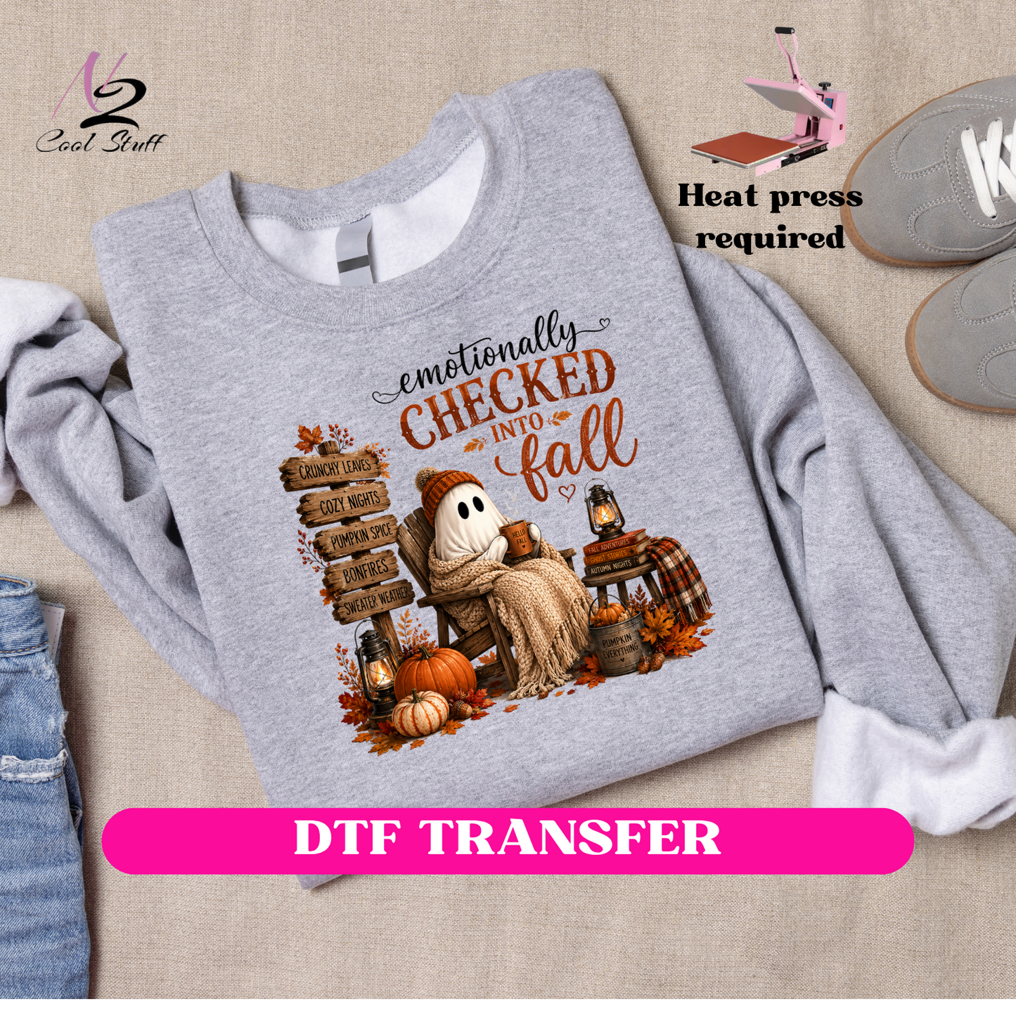 Emotionally Checked into Fall -(Fall)-Dtf Transfer