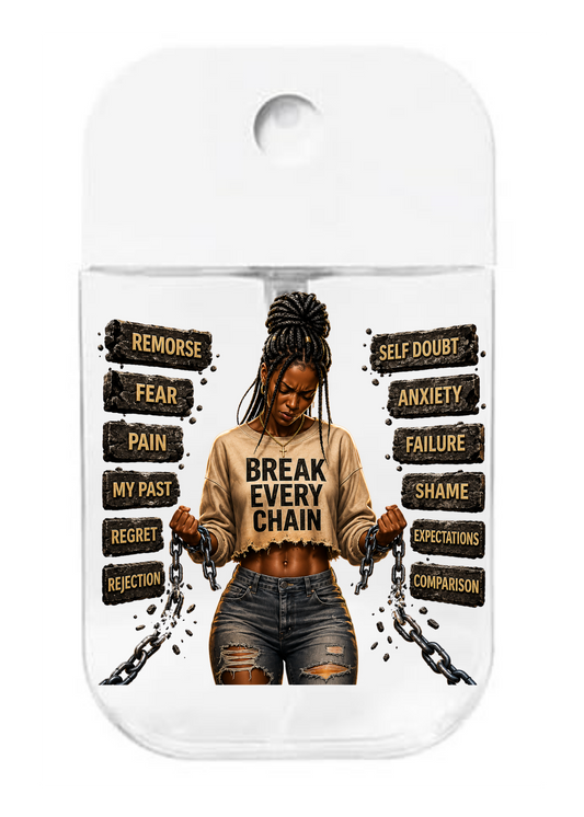 Break everychain (black women) - UVDTF- Spray bottle Tranfers