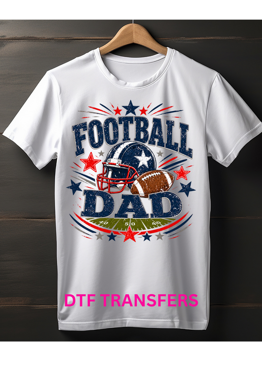Football Dad (Blue & Red)-DTF transfers