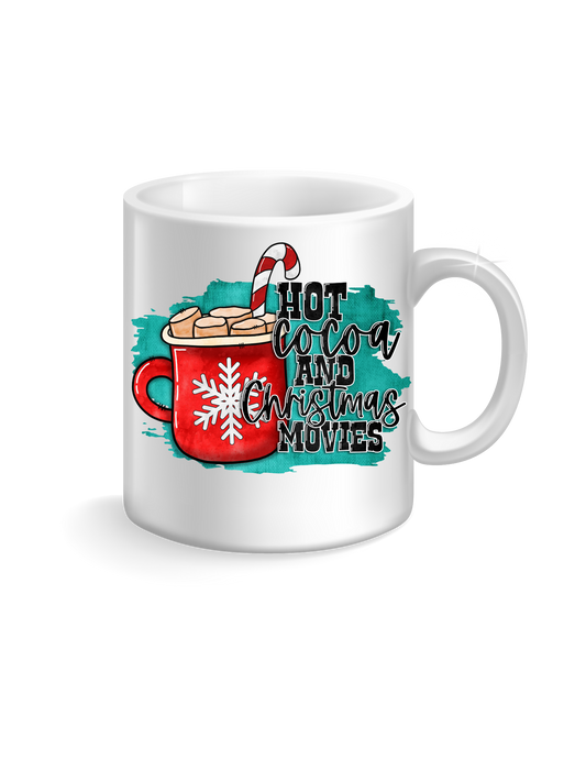 Hot coca and Christmas Movies -size:3''UV DTF