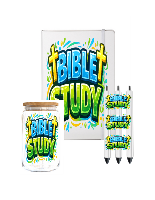 Bible Study ( blue, green, yellow)- Journal UV DTF DECAL