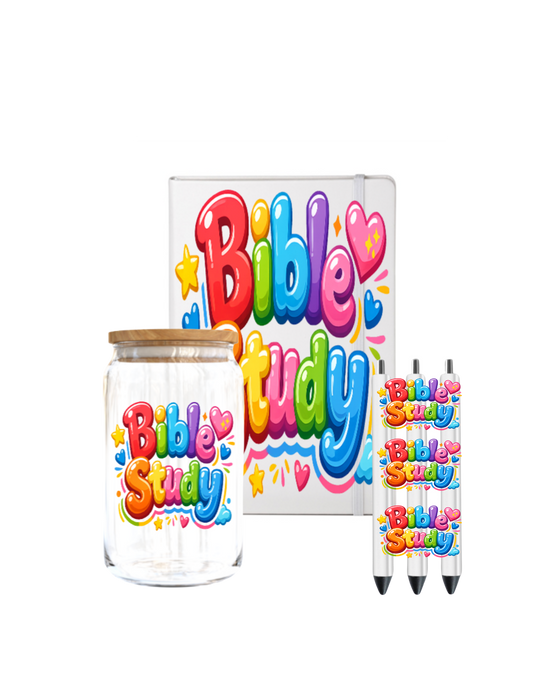 Bible Study ( Colorful )- Journal UV DTF DECAL