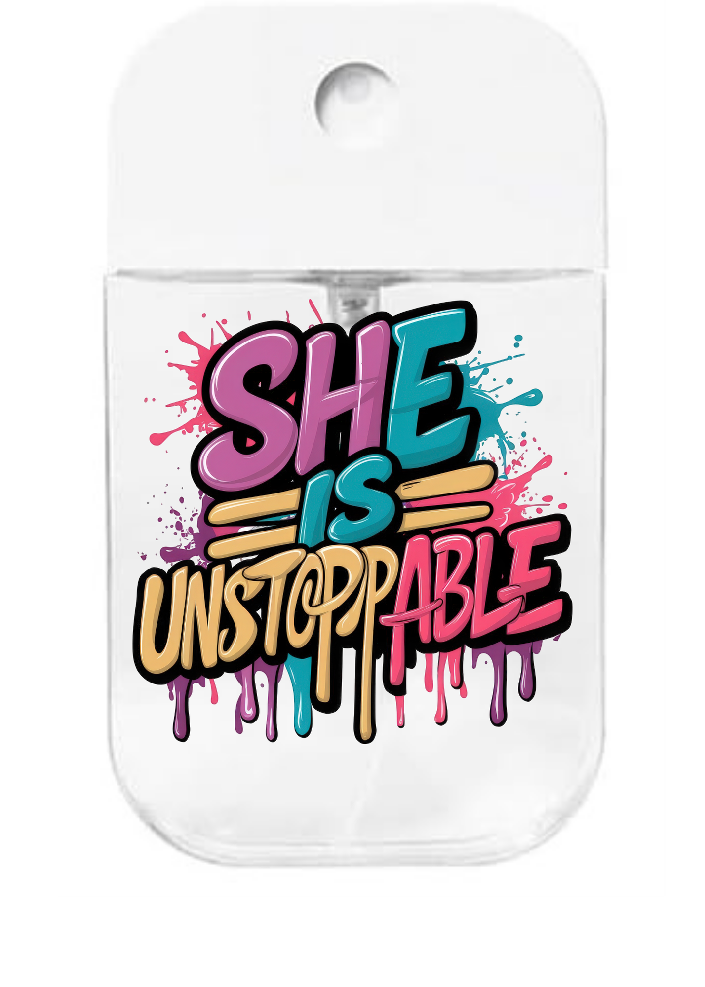 She is unstoppable -UVDTF- Spray bottle Tranfers