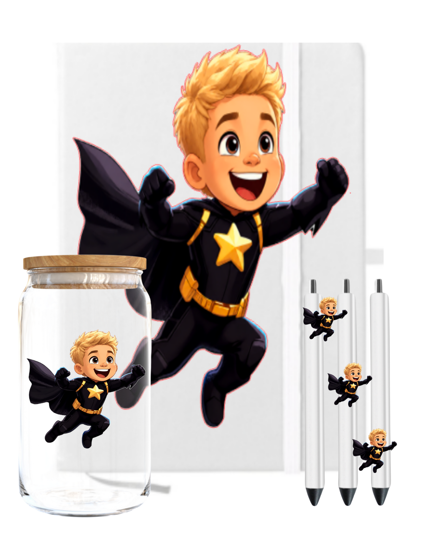 Little Boy Super Hero (Vanilla ) -UV DTF