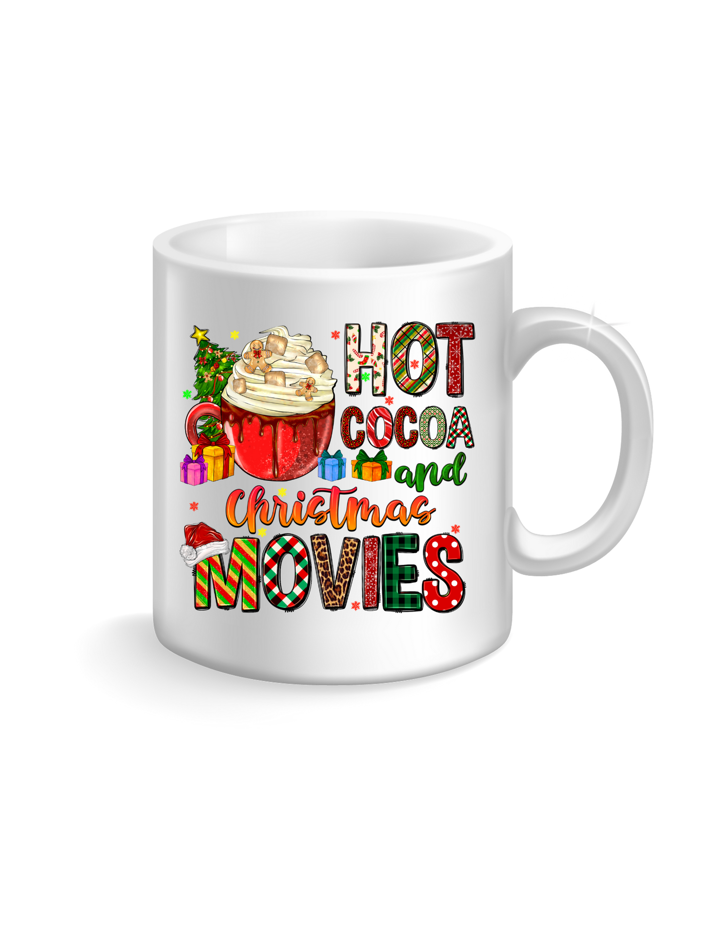 Hot Coca and Christmas Movies- size:3''UV DTF