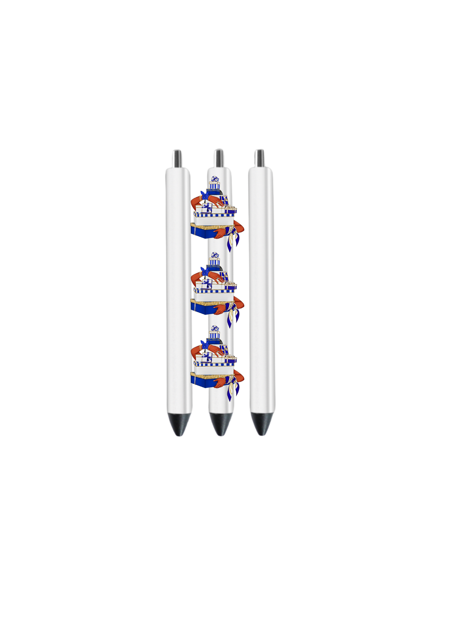 Merry Christmas (Gift boxes) BLUE, WHITE-UV DTF