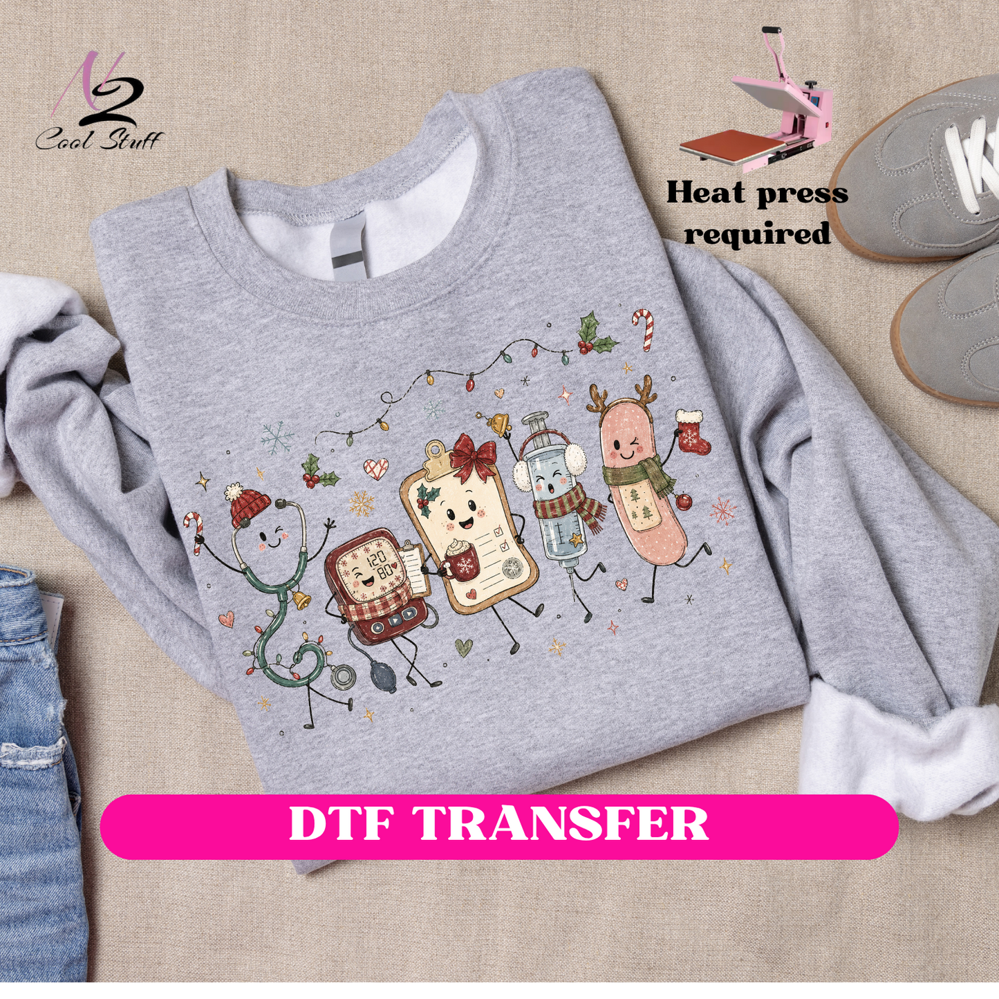 Christmas Nurse(Christmas)-Dtf Transfer