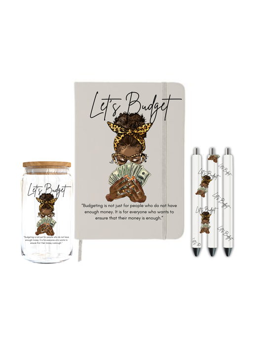 Let's Budget (Black Girl ) | Journal  UV DTF DECAL