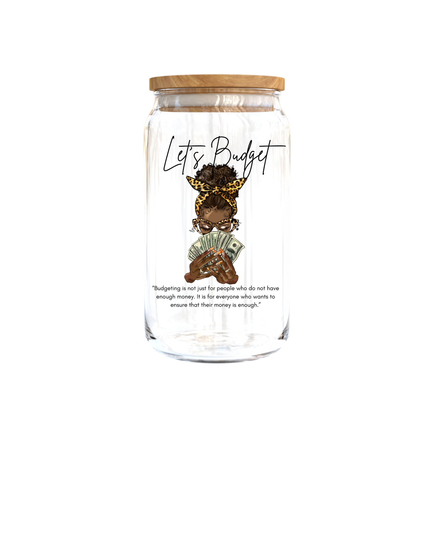 Let's Budget (Black Girl ) | Journal  UV DTF DECAL