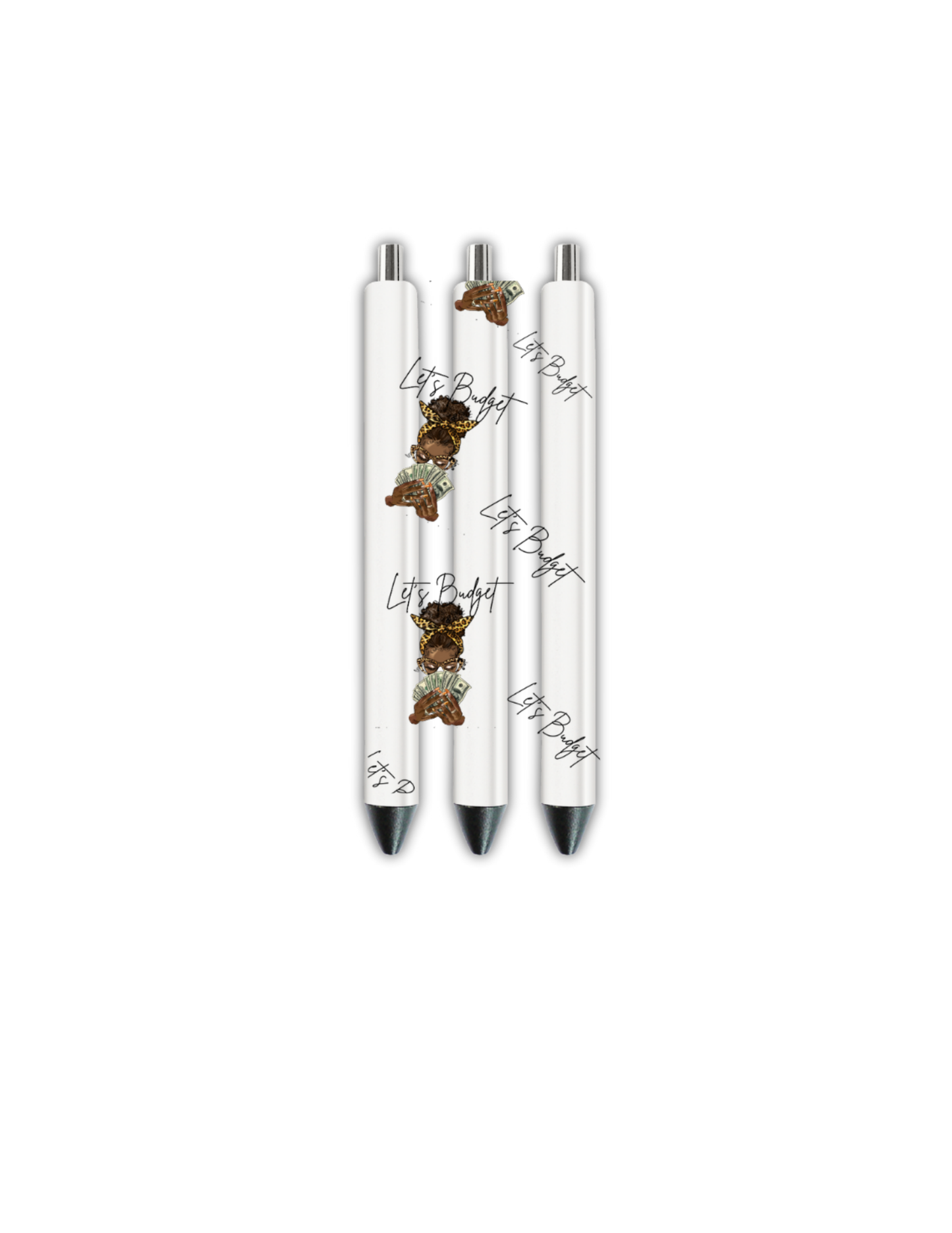Let's Budget (Black Girl ) | Journal  UV DTF DECAL