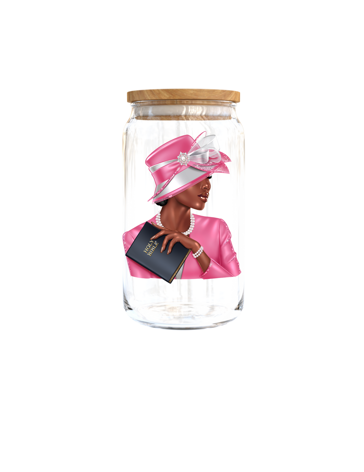 Church woman-pink outfit- Journal UV DTF