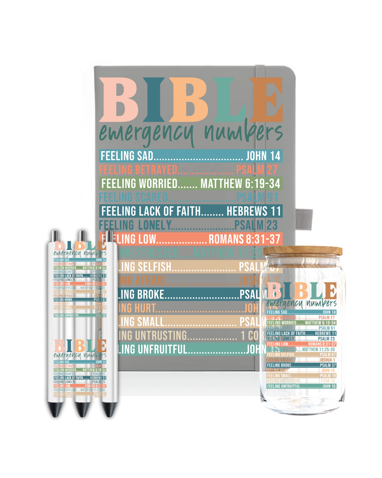 Bible Emergency Number-BLUE- Journal UV DTF