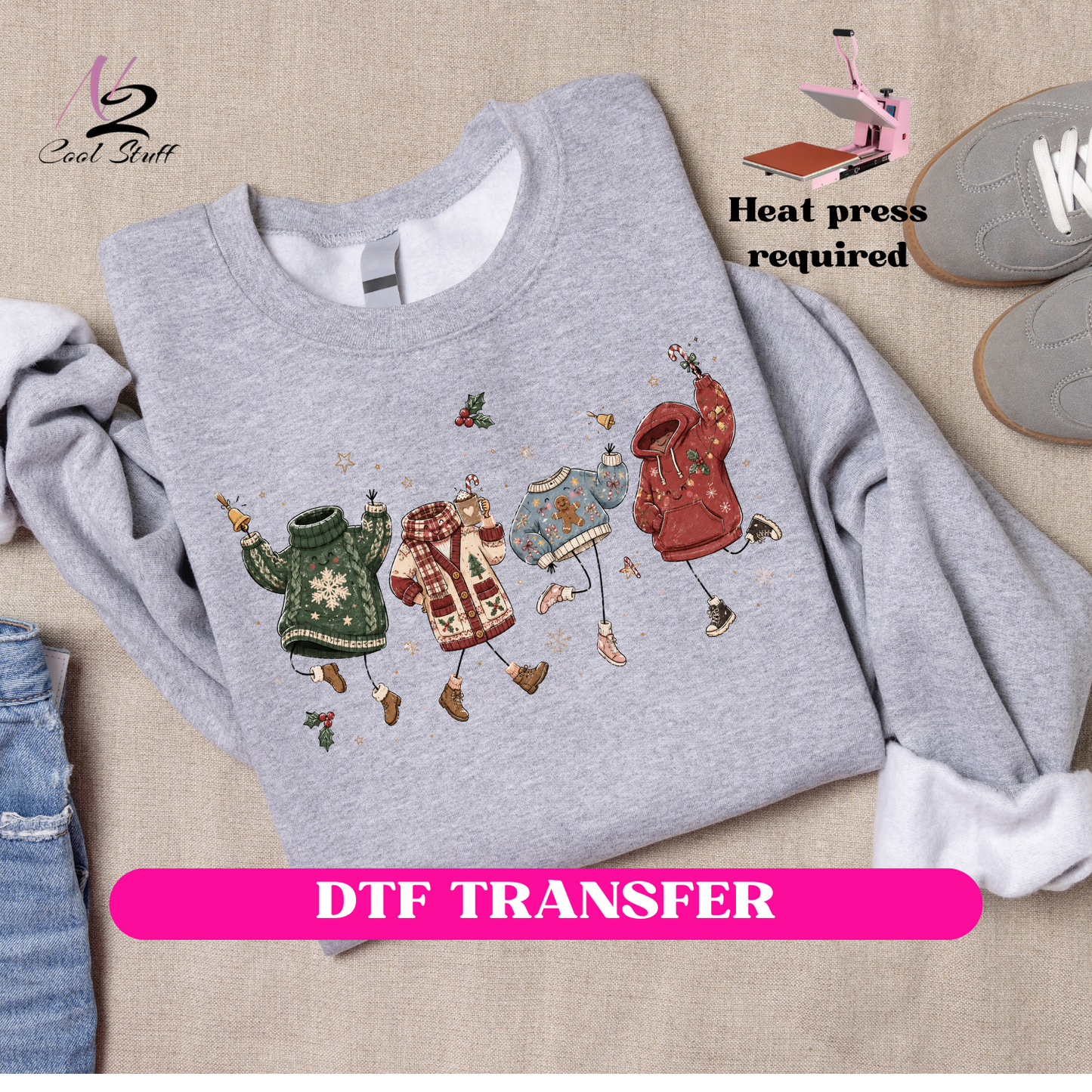 Christmas Sweaters (Christmas)-Dtf Transfer