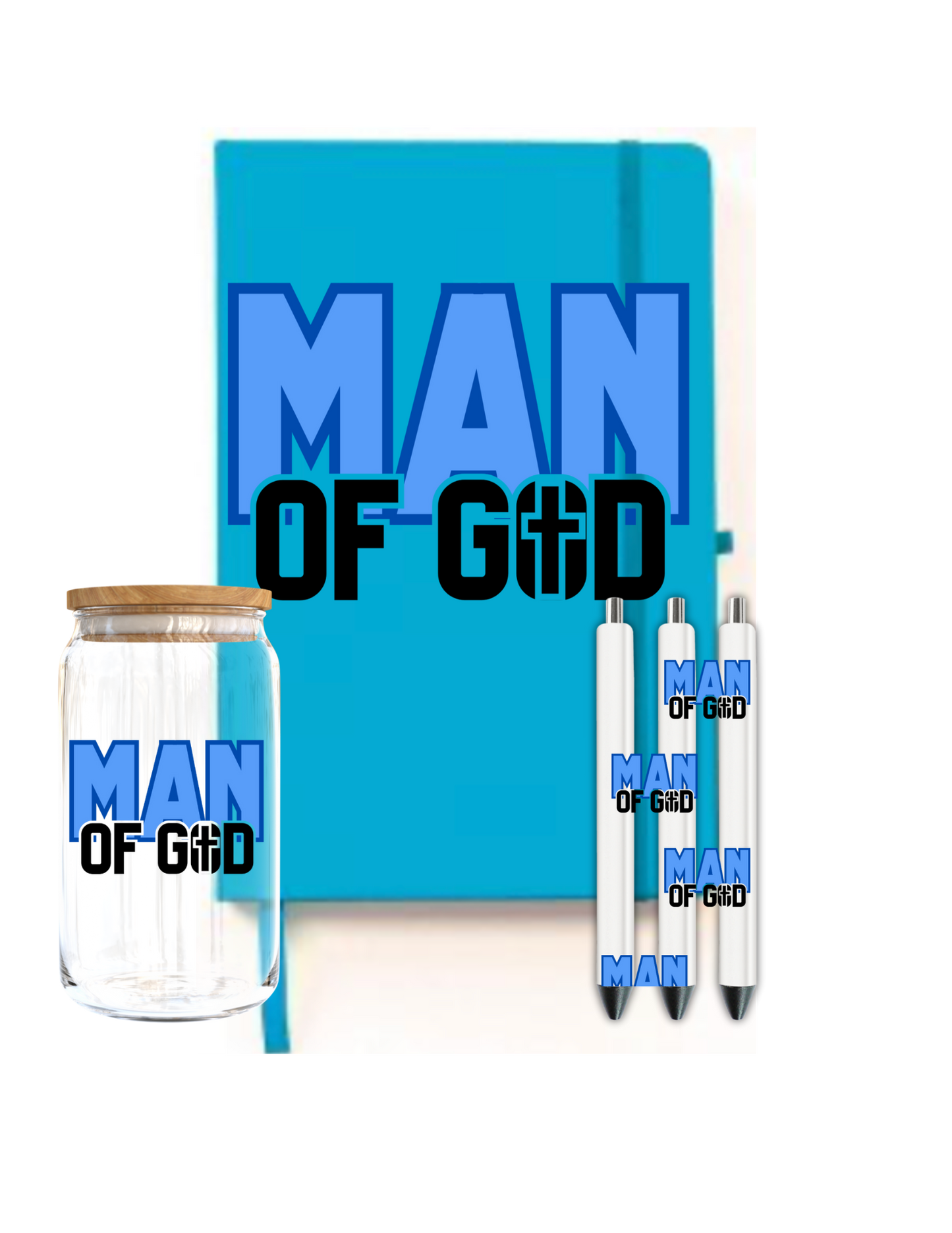 Man of God (blue)-Journal UV DTF DECAL