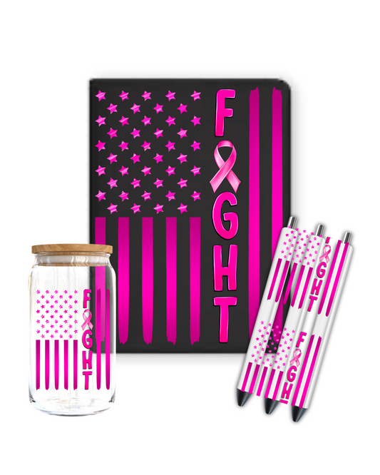 Fight Breast Cancer- Journal UV DTF