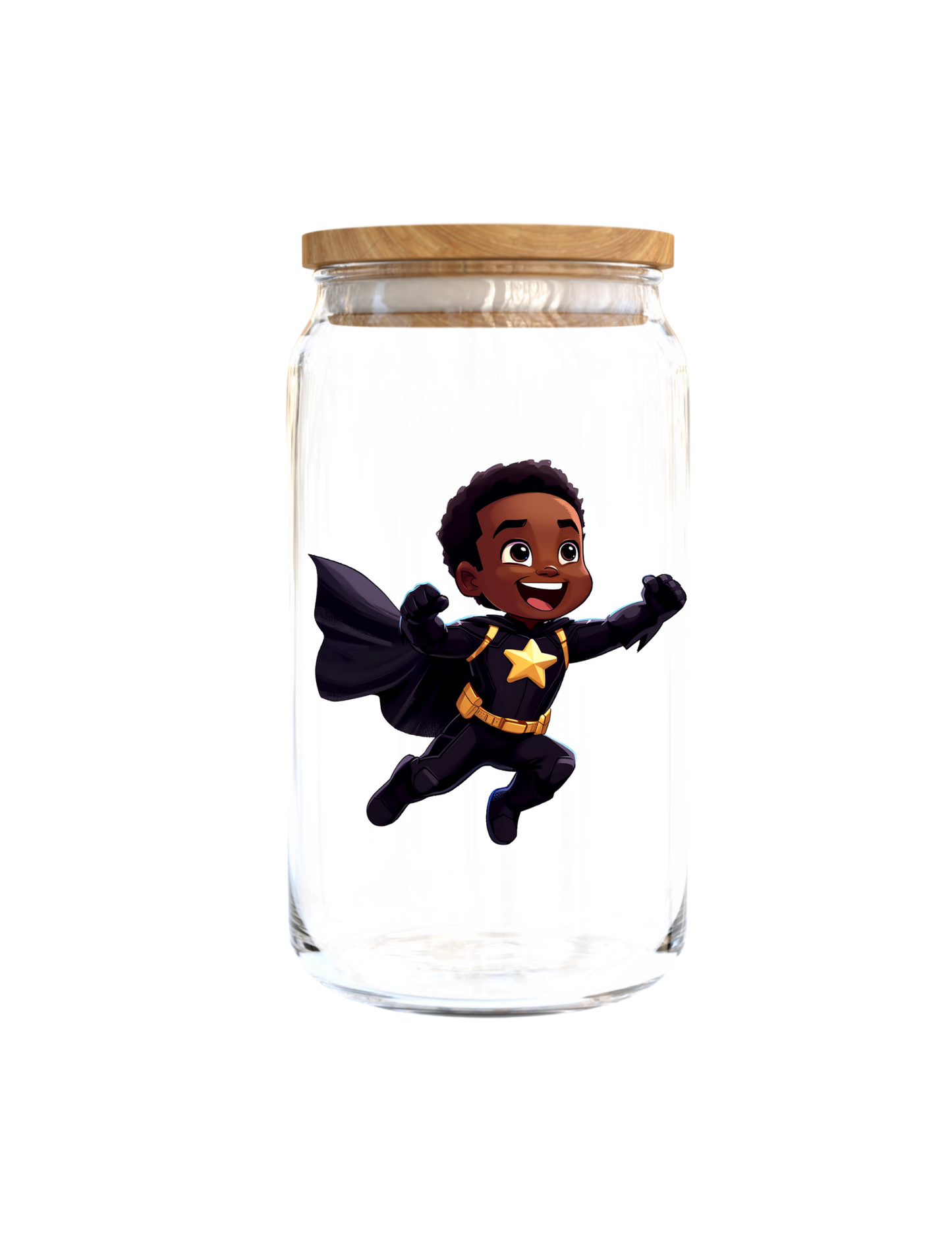 Little Boy Super Hero (Black) -UV DTF