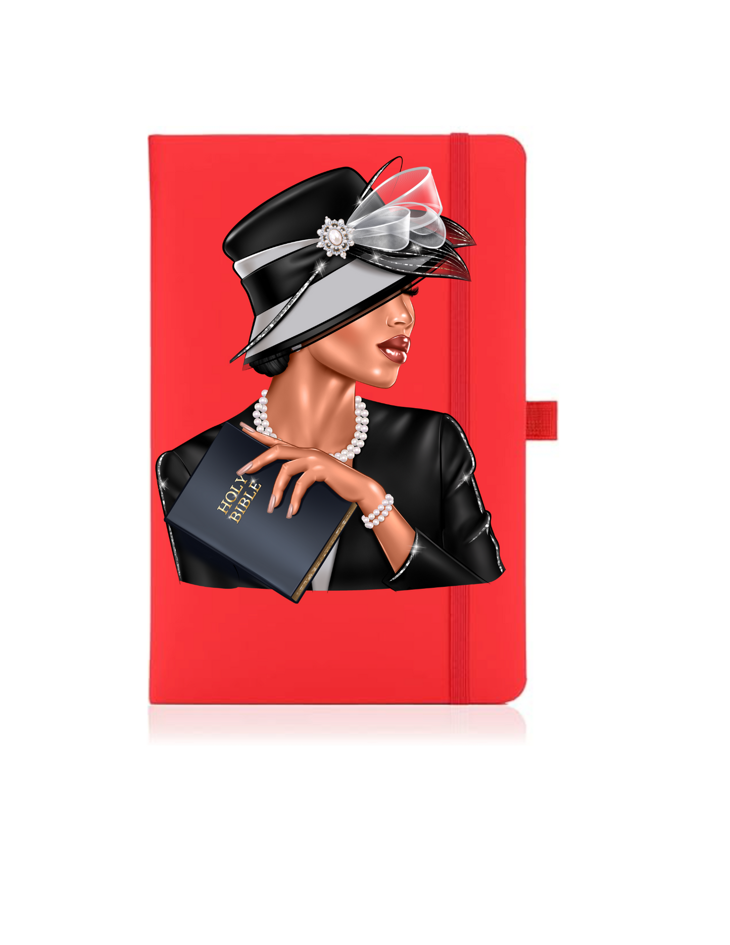 Church woman -black outfit-Journal UV DTF