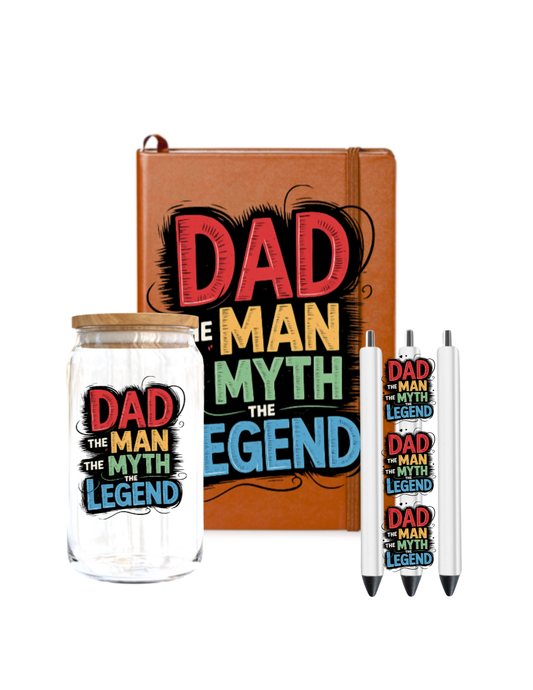 Dad the man, the myth, the legend - Journal UV DTF DECAL