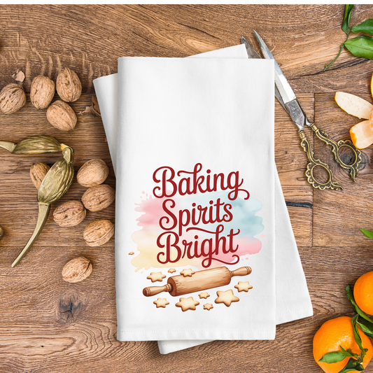 Baking Spirits bright  - Kitchen Towel DTF
