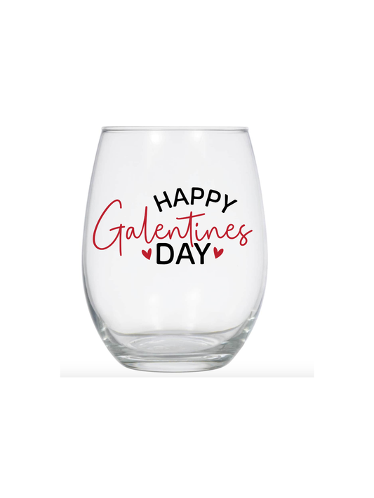 Happy Galentines Day-  Wine glasses UV DTF
