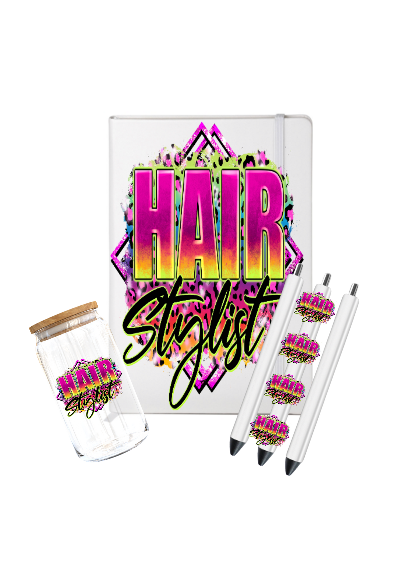 Hairstylist (Hot Pink & Yellow)  -UV DTF