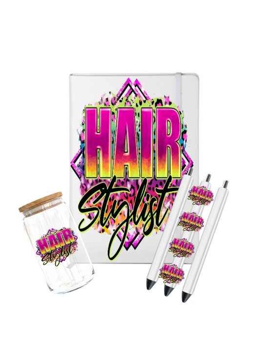 Hairstylist (Hot Pink & Yellow)  -UV DTF