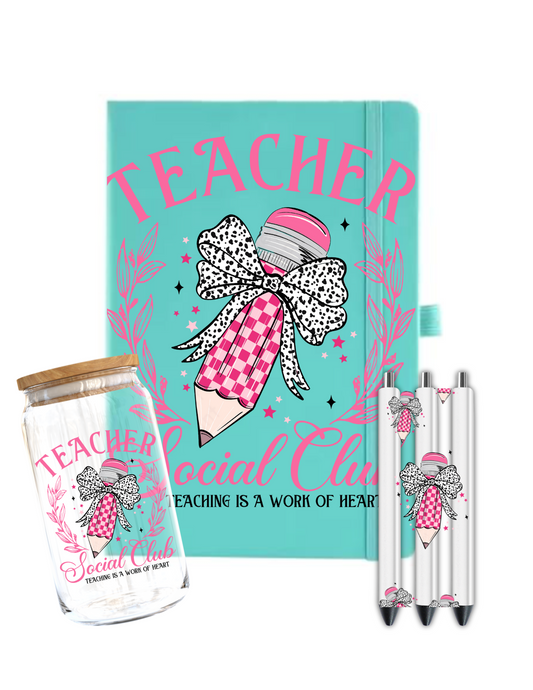 Teacher Social Club- Journal UV DTF