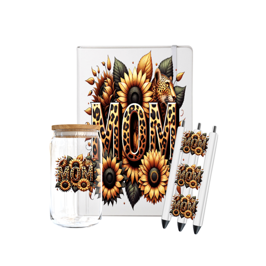 Mom with sunflower (mother's day ) -Journal UV DTF DECAL