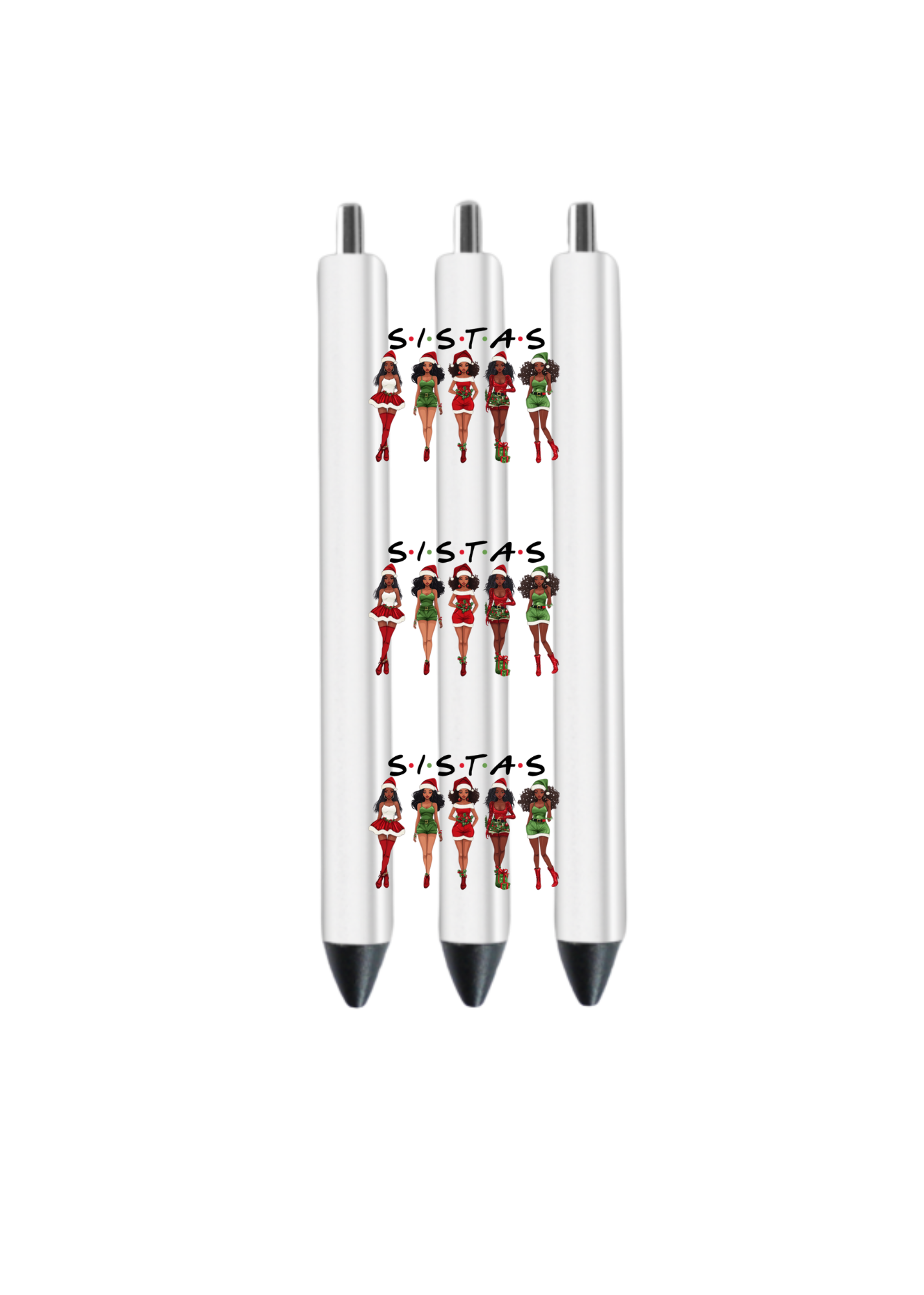 Sistas Christmas (Melanin Women)-UV DTF