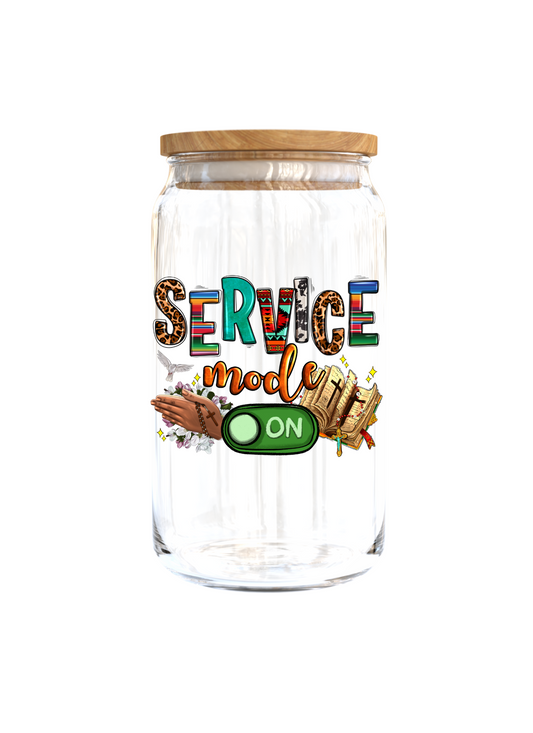 Service Mode ON| UV DTF DECAL 3''(Double Sided image)