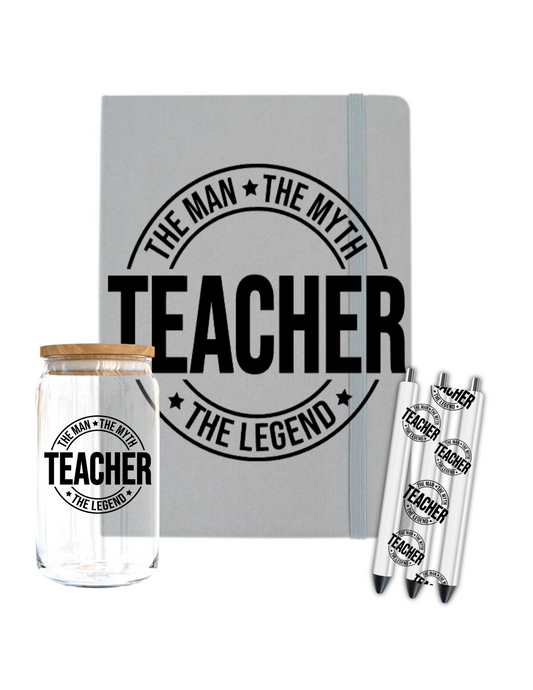 The Man The Myth Teacher - Journal UV DTF