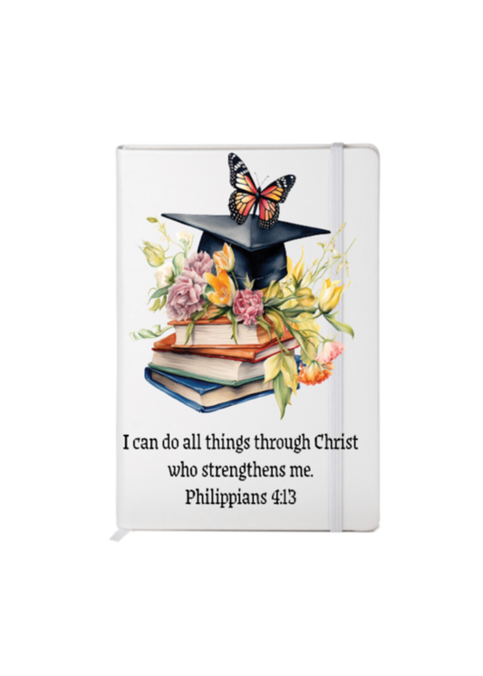 I can do all things through - Graduation (Cap with butterflies  & flowers)-UV DTF