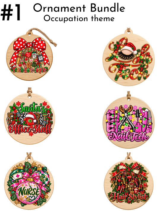 #1 - Ornaments Sheets (Occupation Theme) ( Christmas Theme) -UV DTF