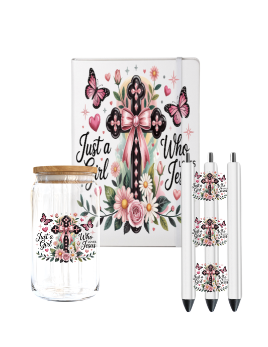 Just a girl Who loves jesus-UV DTF