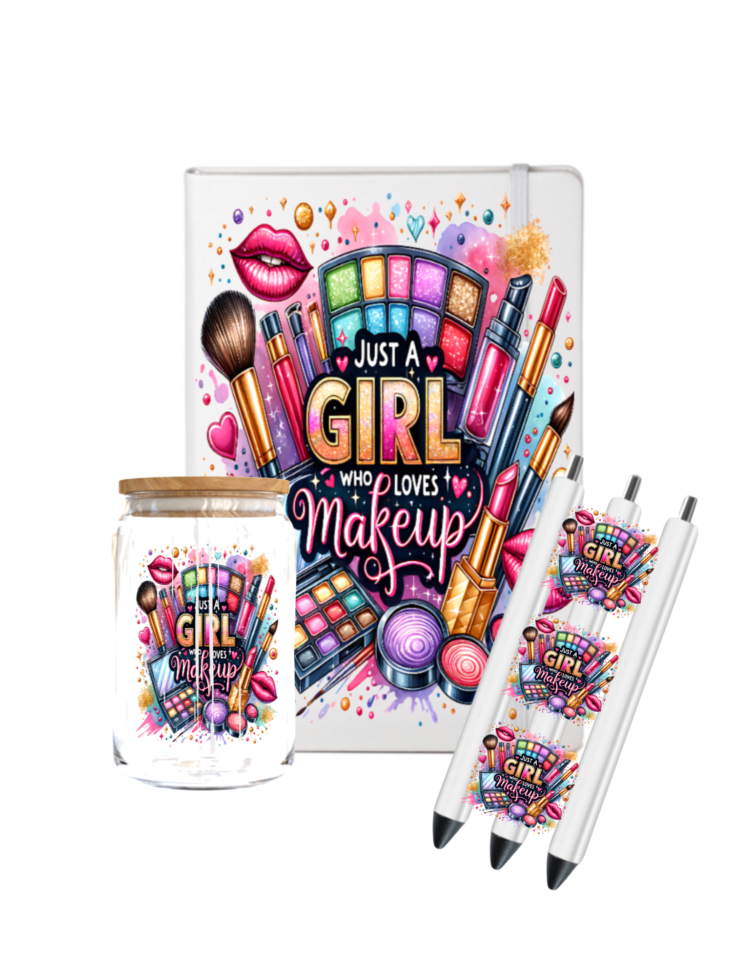 Just a girl you love makeup- Journal UV DTF DECAL – N2coolstuff