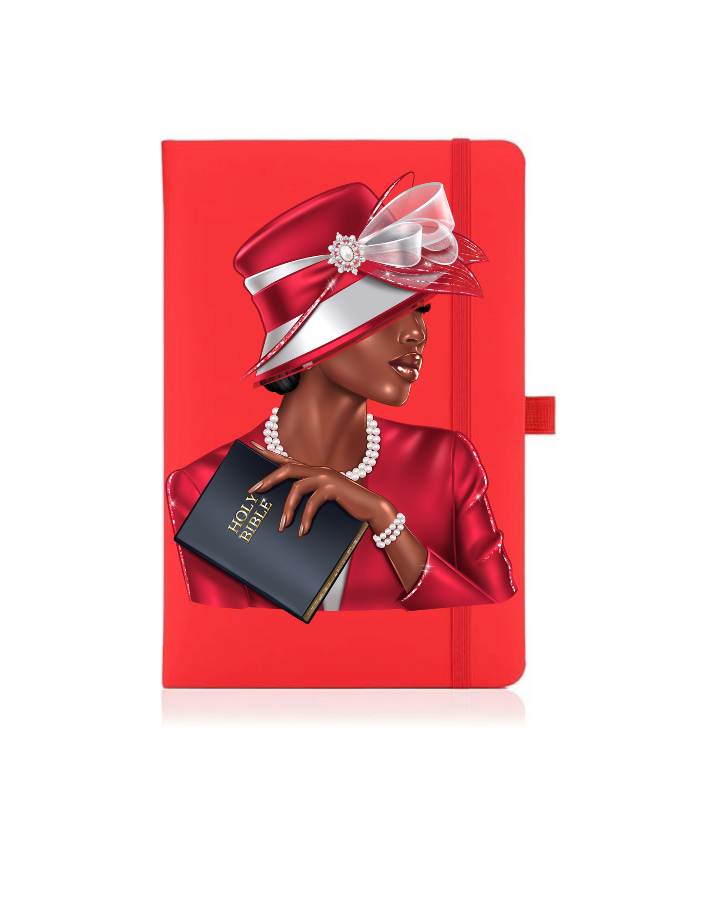 Church woman-red outfit- Journal UV DTF