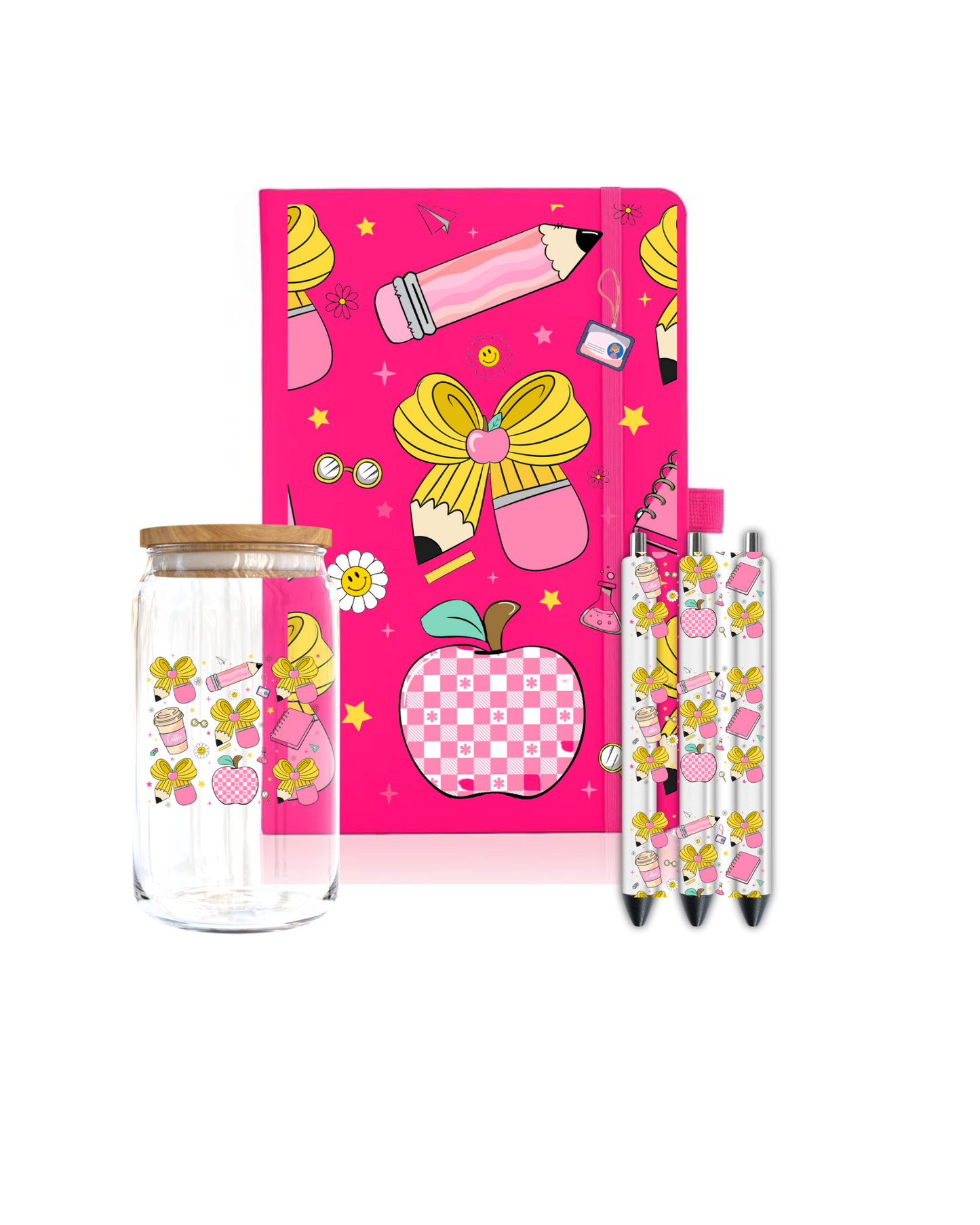 Teacher -pencil -apple- Journal UV DTF