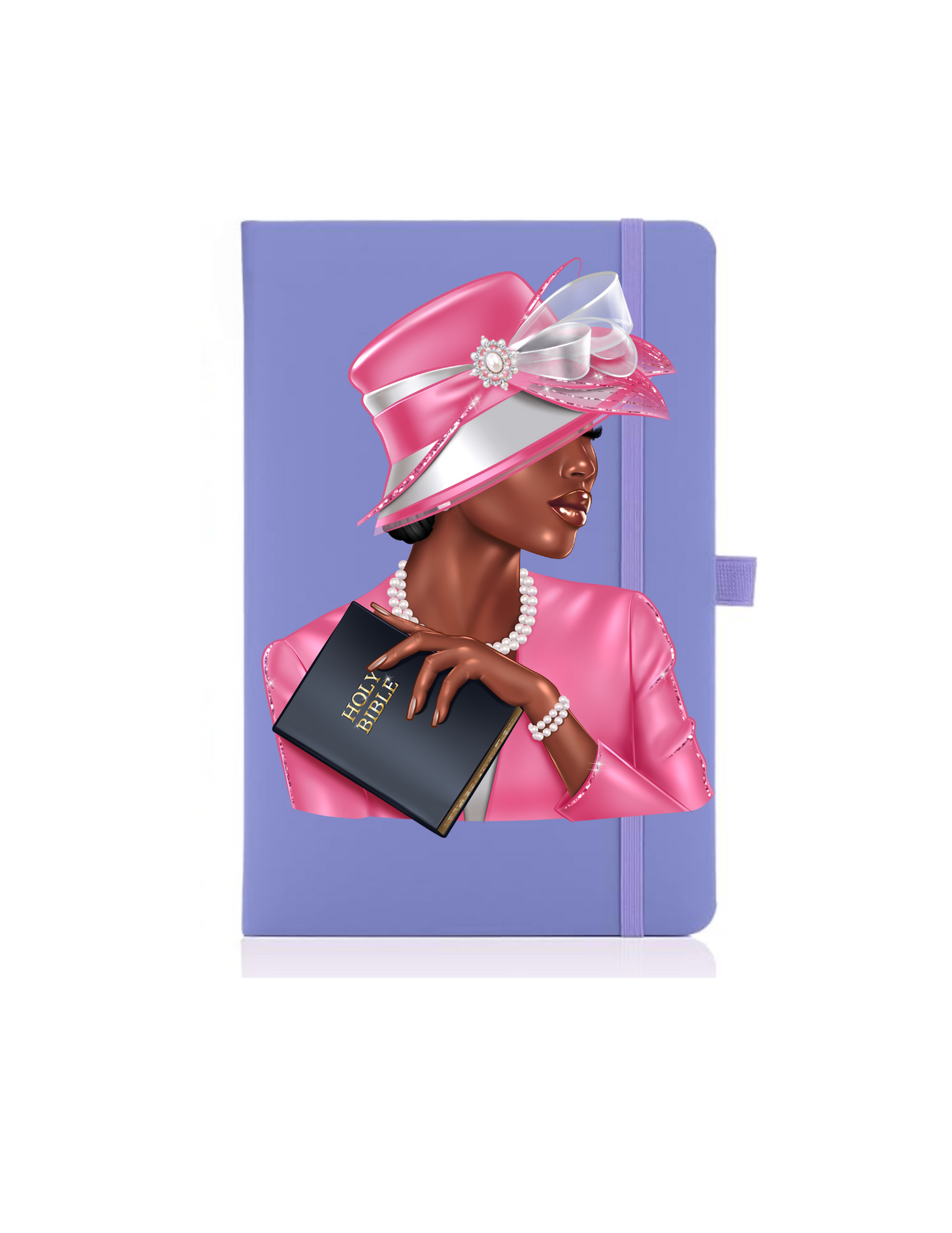Church woman-pink outfit- Journal UV DTF