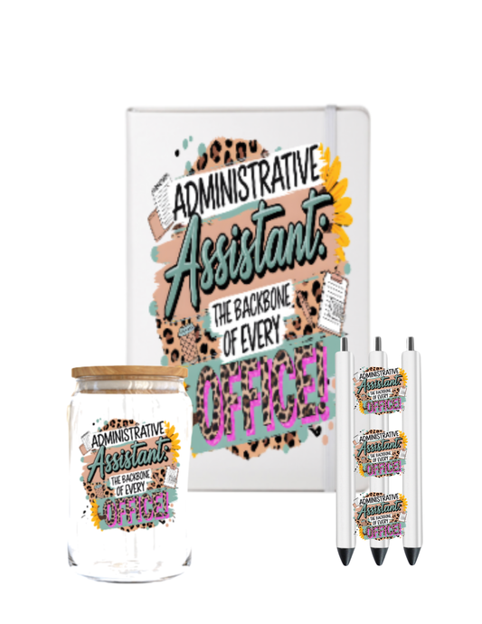 Administrative assistant  the backbone of every office- Journal UV DTF DECAL
