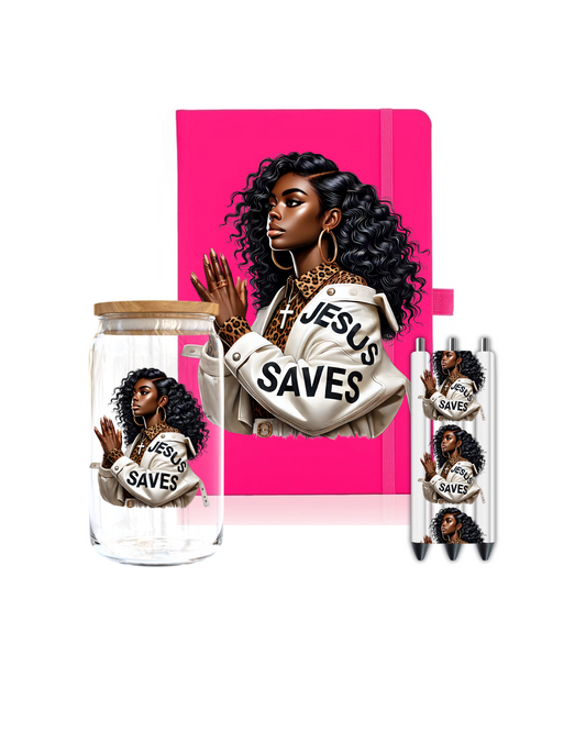 Jesus saves-Journal UV DTF