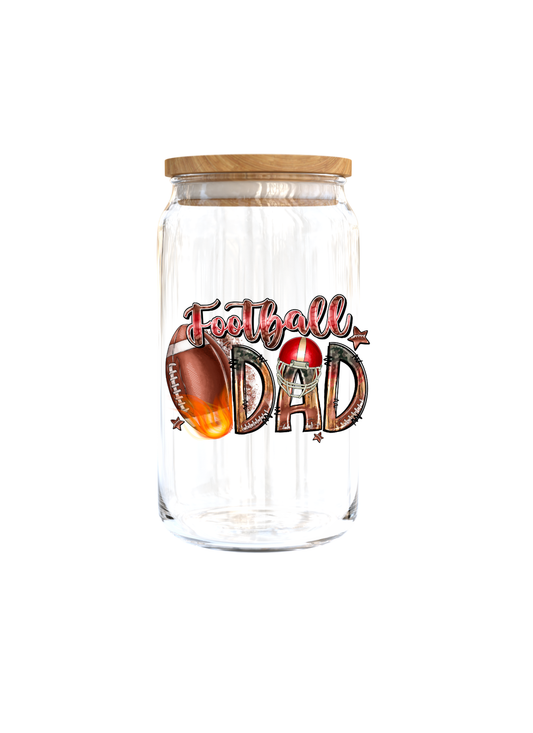 Football Dad-UV DTF DECAL 3'' (Double Sided)