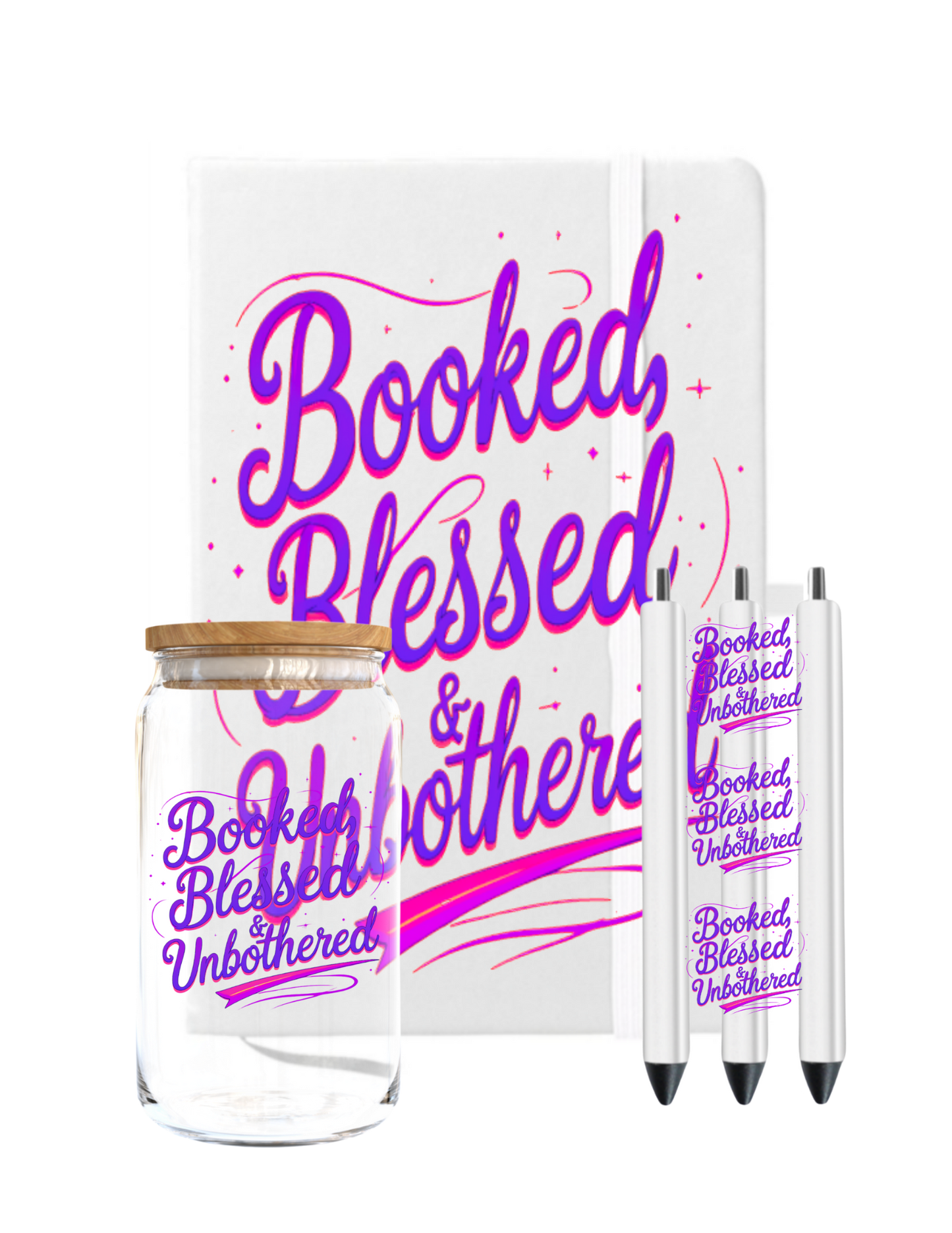 Booked Blessed, Unbothered -UV DTF