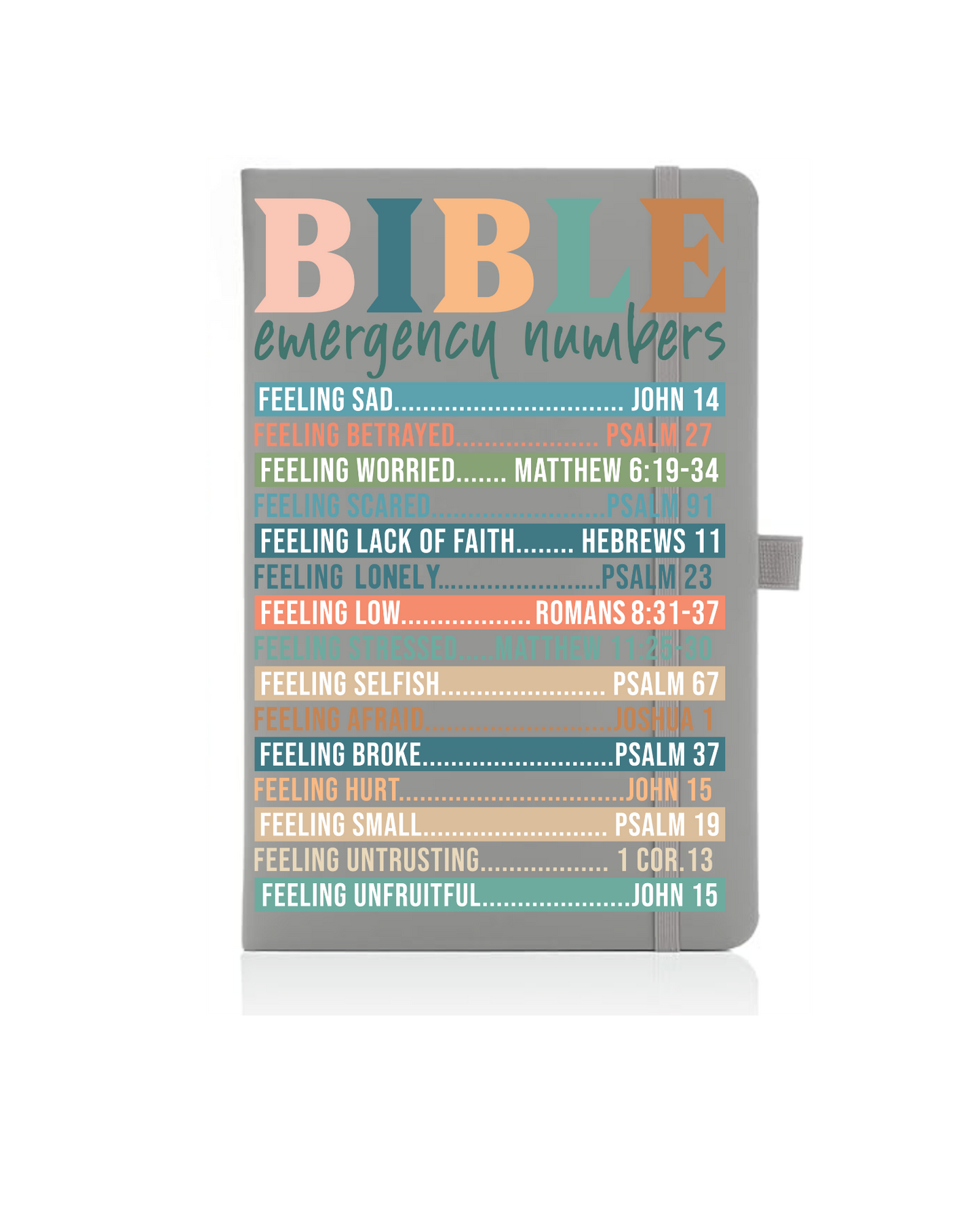 Bible Emergency Number-BLUE- Journal UV DTF
