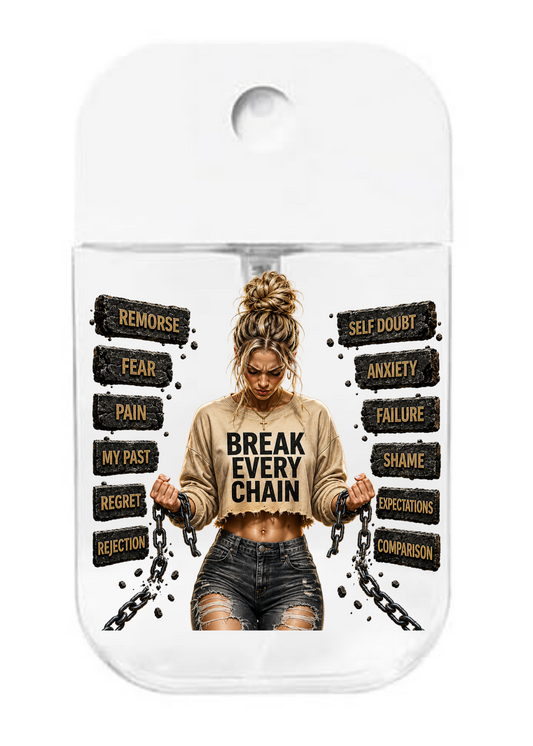 Break everychain (Caucasian women) - UVDTF- Spray bottle Tranfers