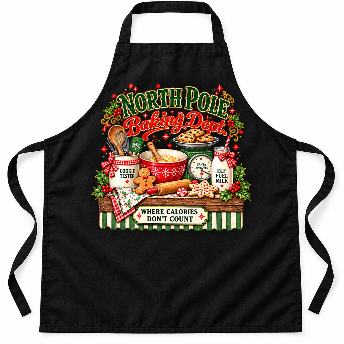 North Pole baking Dept -APRON DTF transfer