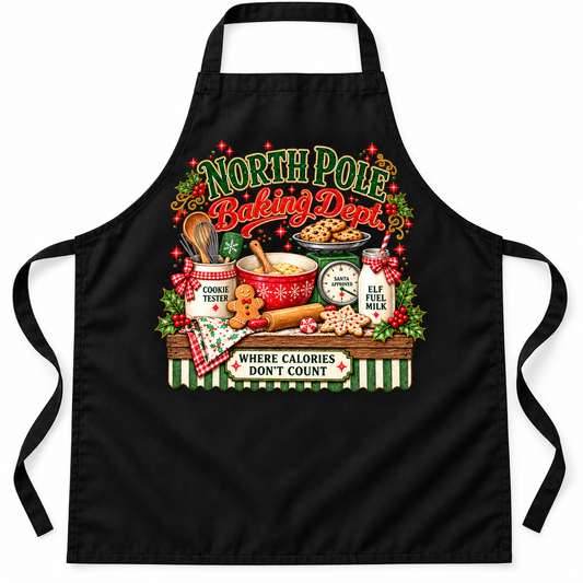 North Pole baking Dept -APRON DTF transfer